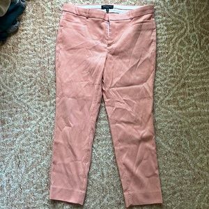 Banana republic Sloan crop size 10 pants salmon pink pattern